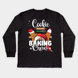 cookie baking crew..Christmas funny gift idea Kids Long Sleeve T-Shirt